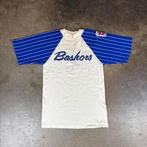 Vintage 70s Russell Athletic blue striped single stitch jersey Men's Small